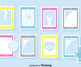 Smartphone Repair Vector Set