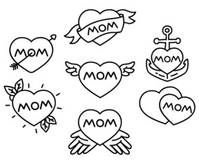 Mom Tattoo Illustration