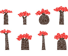 Baobab Art Vector