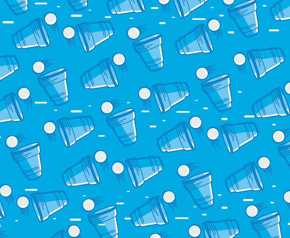 Beer Pong Pattern Vector