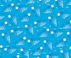 Beer Pong Pattern Vector