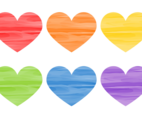 Free Watercolor Hearts Vector