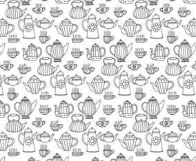 Tea Pots Seamless Pattern