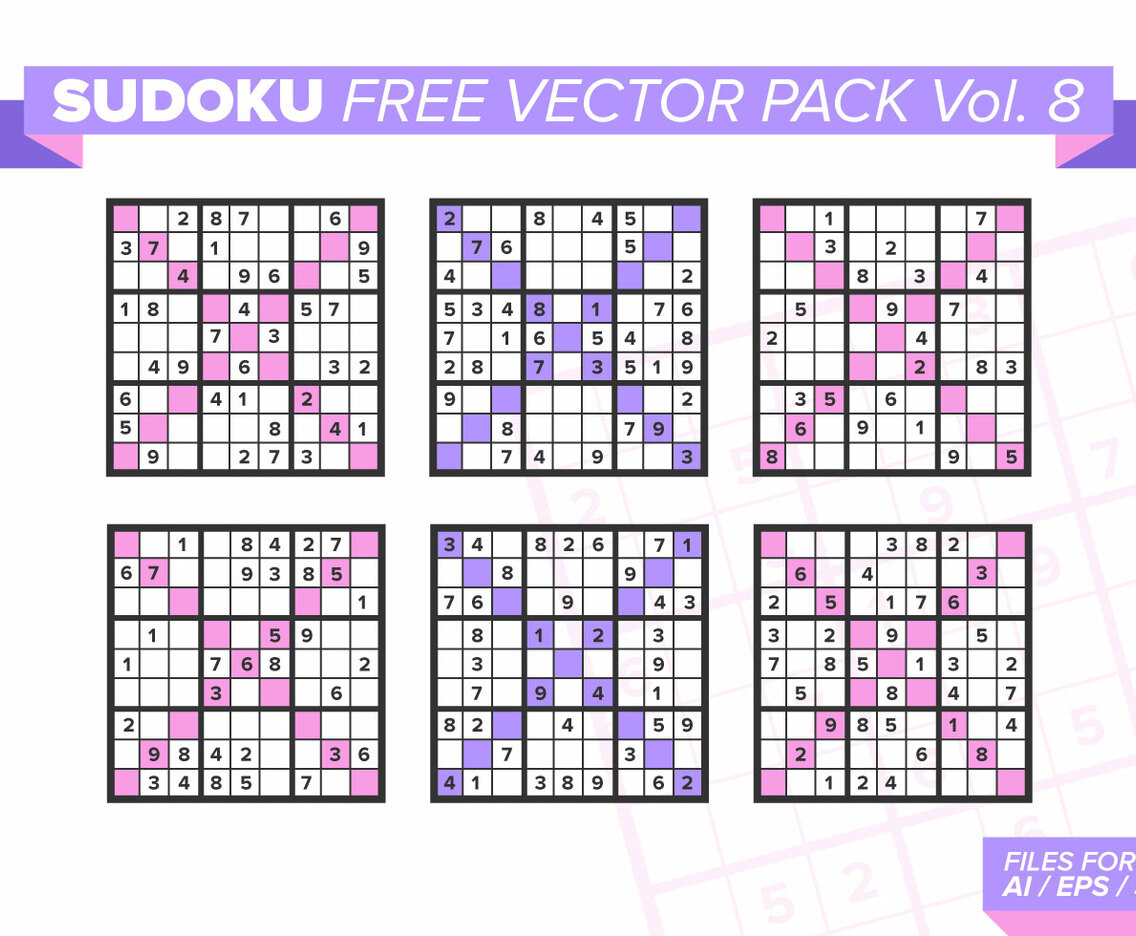 Sudoku Free Vector Pack Vol. 8