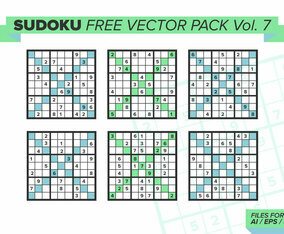 Sudoku Free Vector Pack Vol. 7