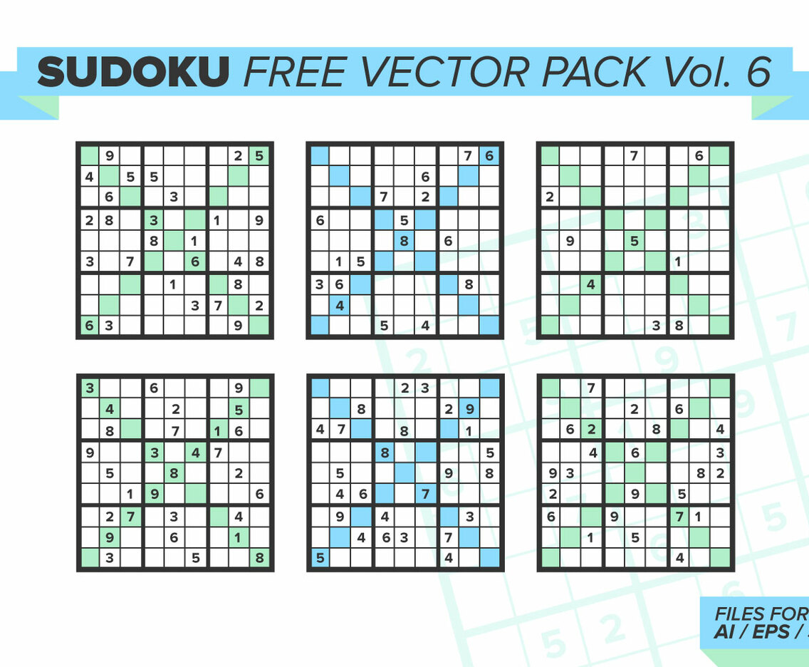 Sudoku Free Vector Pack Vol. 6