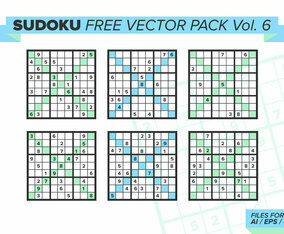 Sudoku Free Vector Pack Vol. 6