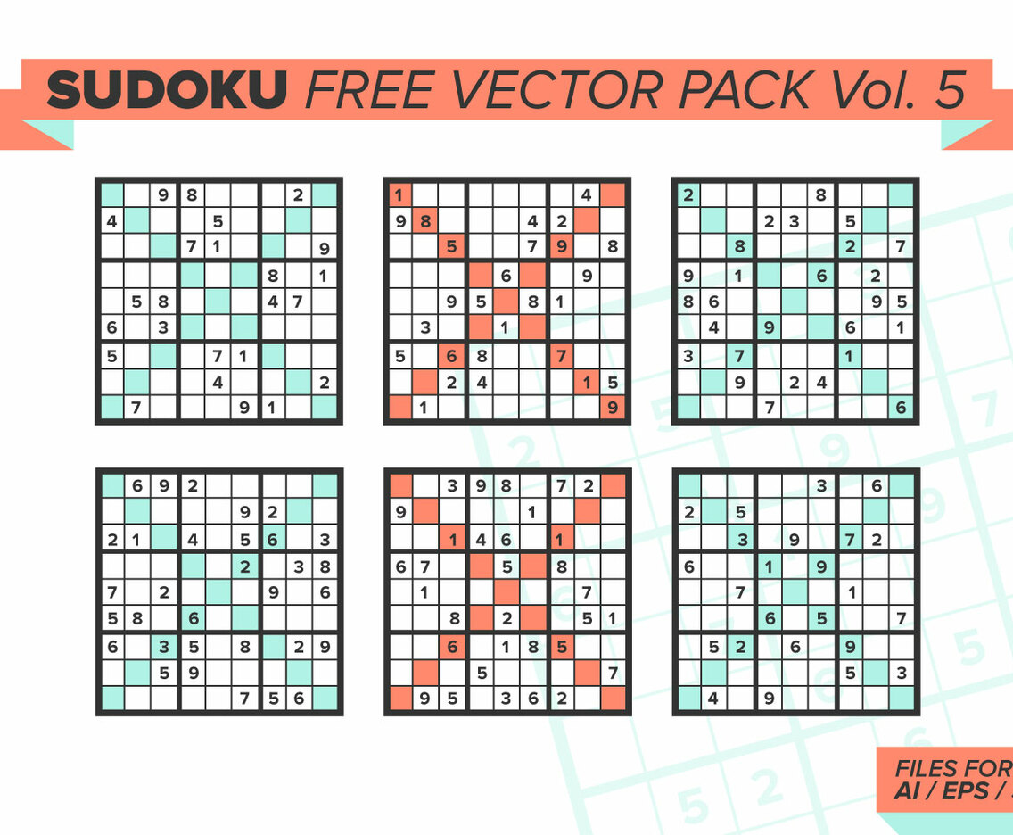 Sudoku Free Vector Pack Vol. 5