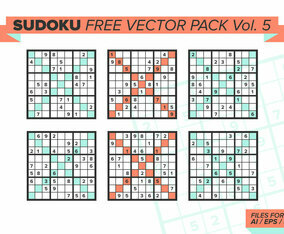Sudoku Free Vector Pack Vol. 5