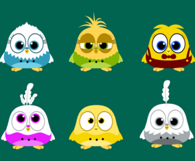 Free Budgie Character Vector