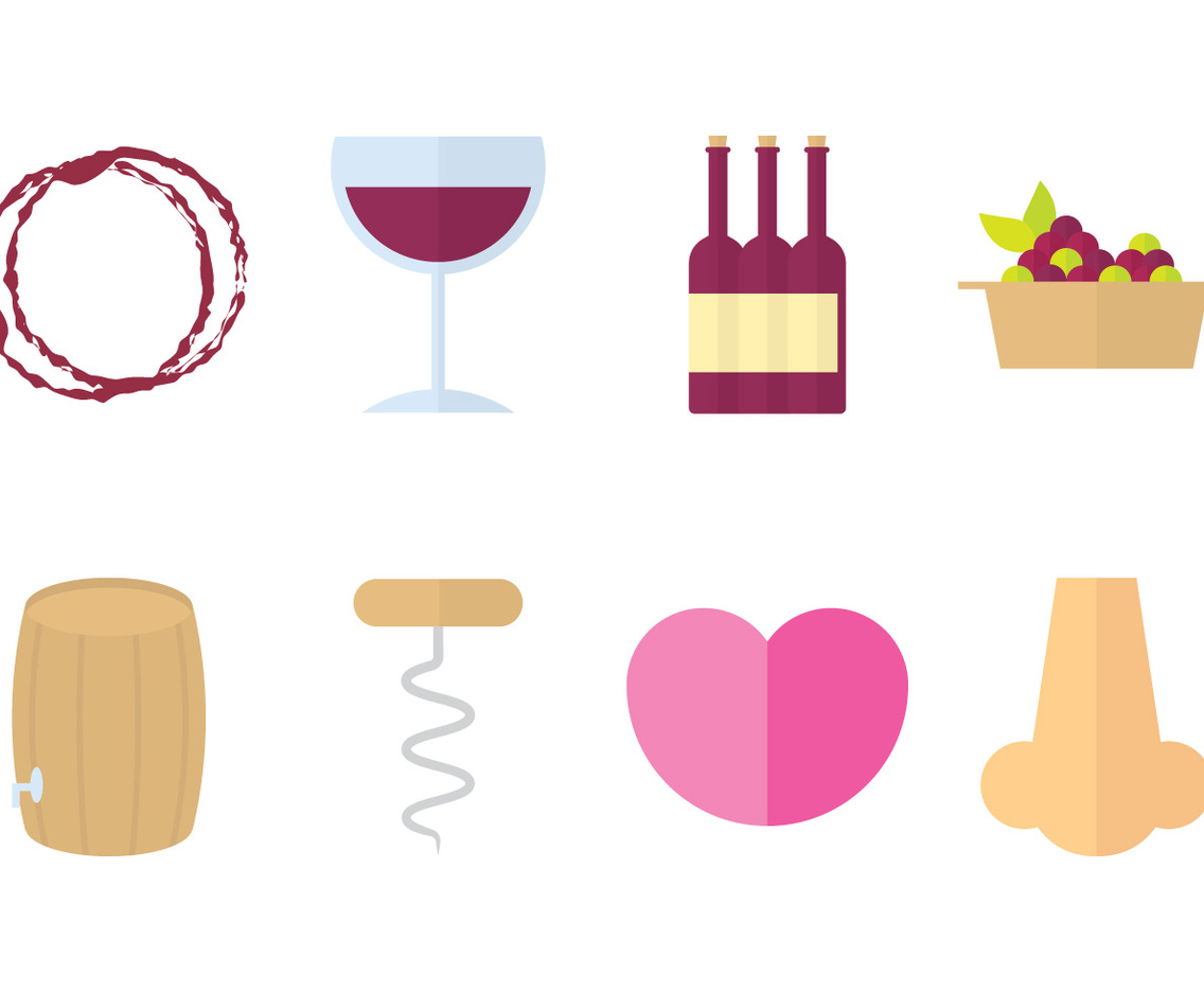 Wine Icon Flat Design