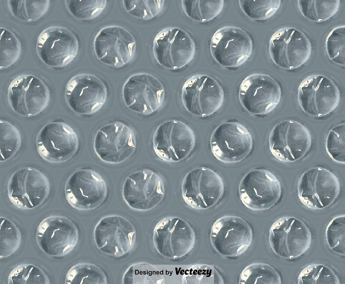 Bubble Wrap Seamless Pattern Vector Background