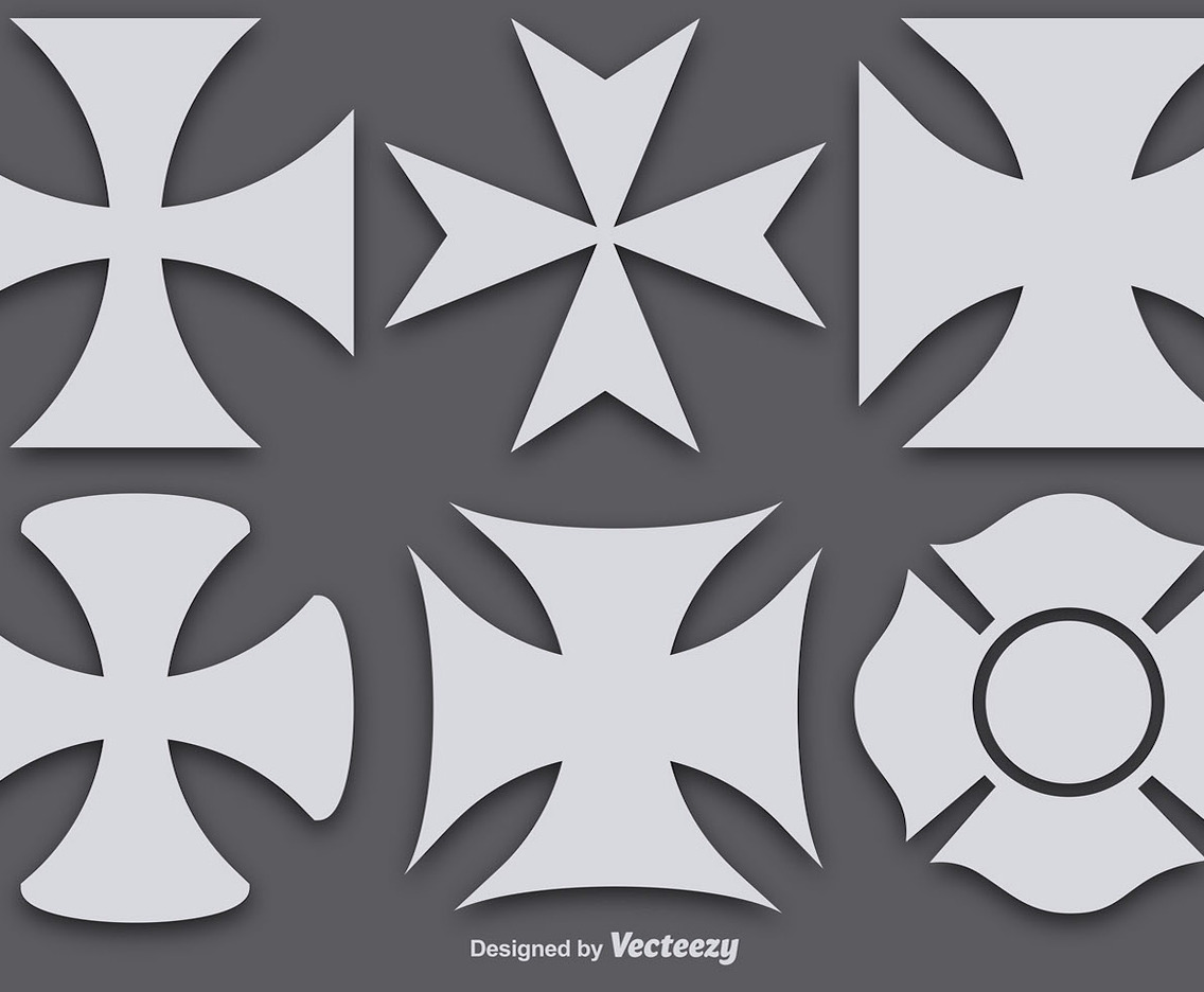 Vector Maltese Crosses