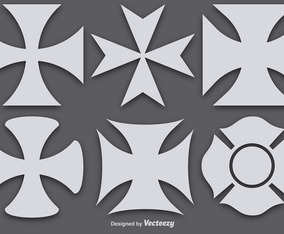 Vector Maltese Crosses