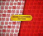 Double Happiness Pattern Vector
