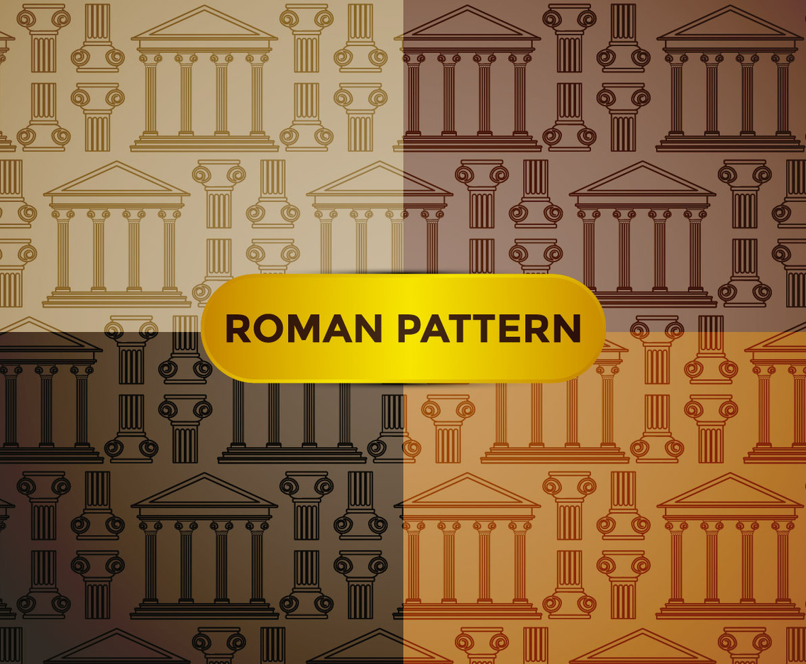 Roman Pillar Pattern Vector