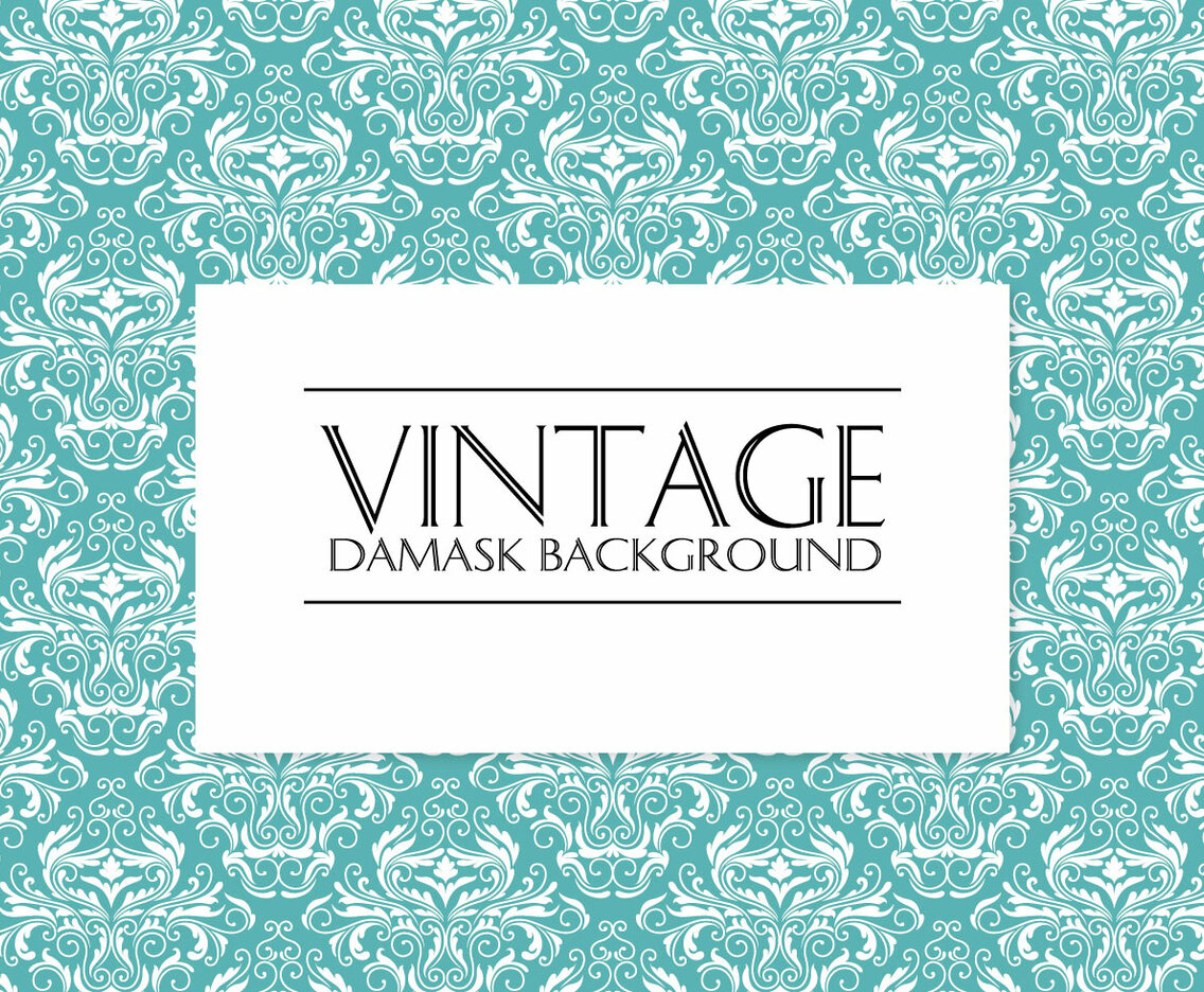 Vintage Damask Pattern Background