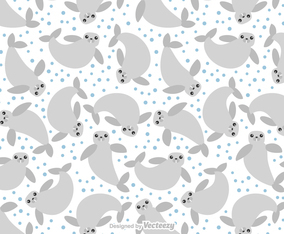 Free Cute Manatee Pattern Vector