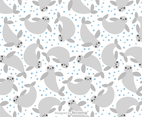 Free Cute Manatee Pattern Vector