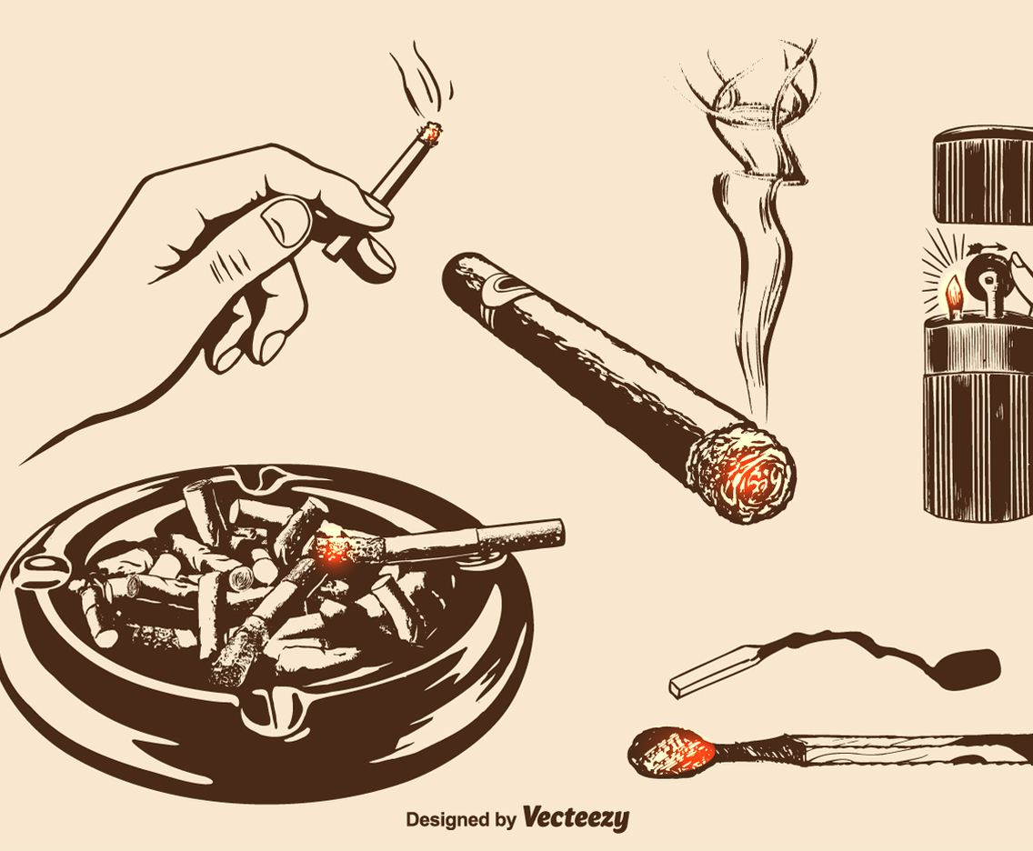 Free Burning Smokables Vector Set