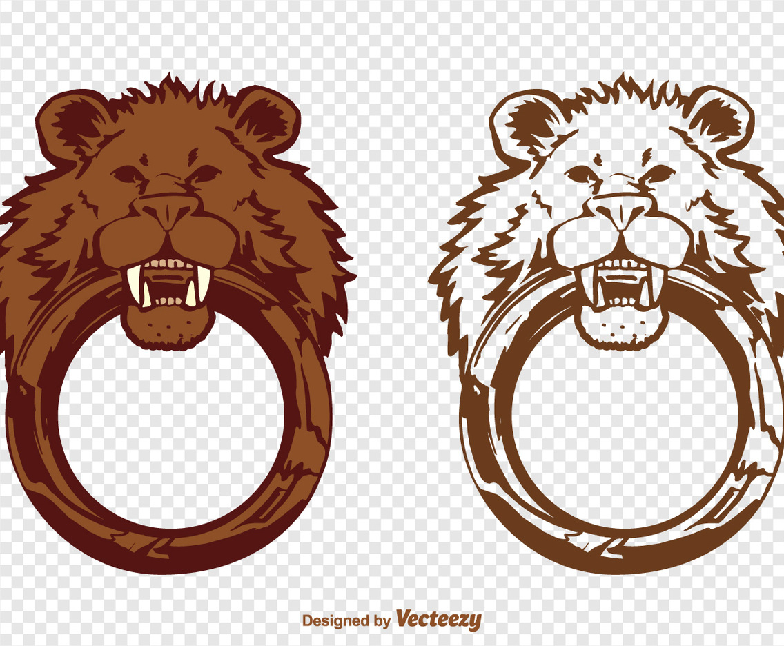 Free Vector Lion Door Knocker