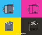 Free Line Photocopier Vector Icons