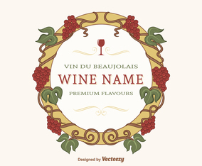 Free Decorative Grape Vines Vector Frame