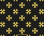Free Golden Maltese Cross Vector Pattern