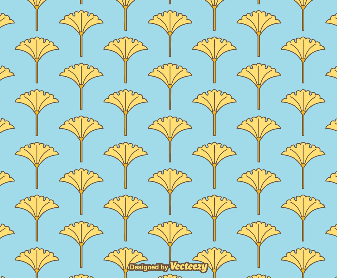 Free Vector Ginko Pattern