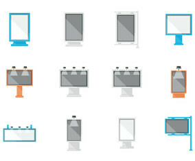 Flat Billboards Vector