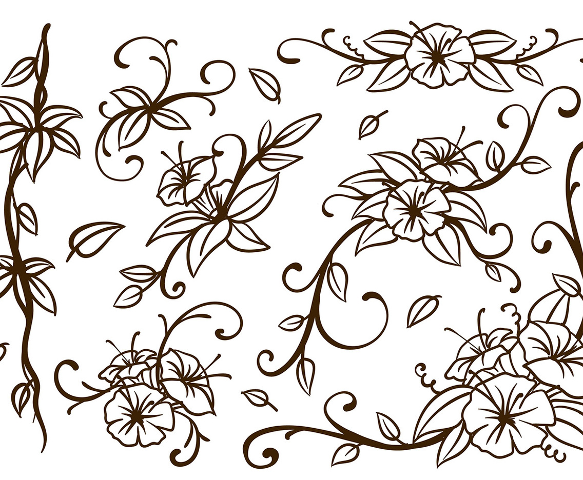 Liana Swirl Flower Vector