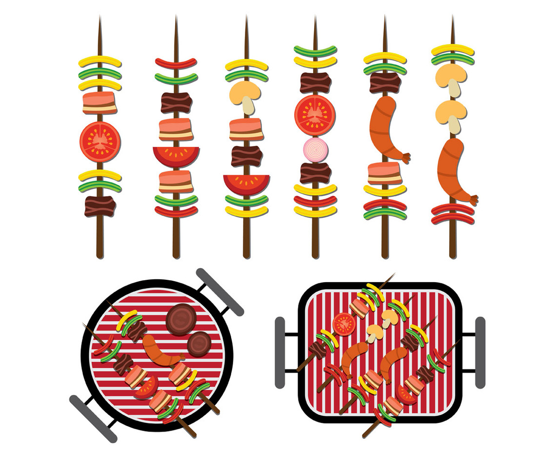 Brochette Icons Vector