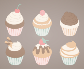 Vector Cupcakes Illustration