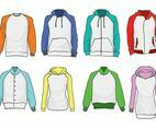 Free Raglan Hoodie Vector Set