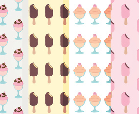 Vector Ice Cream Patterns