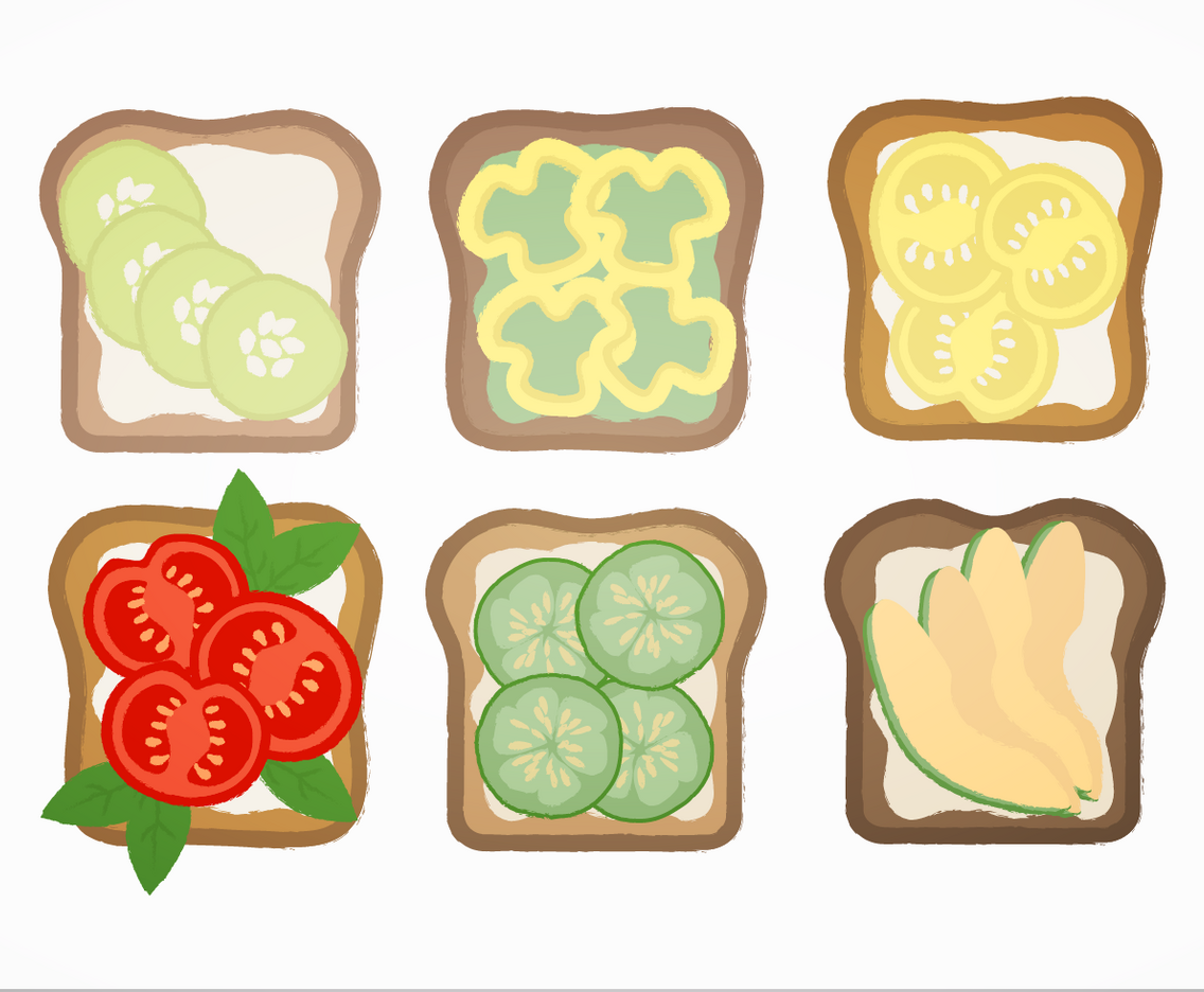 Vector Sandwiches and Toasts