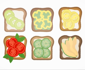 Vector Sandwiches and Toasts