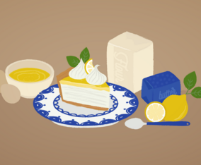 Vector Lemon Pie Illustration