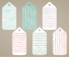 Vector Painted Watercolor Tags Set