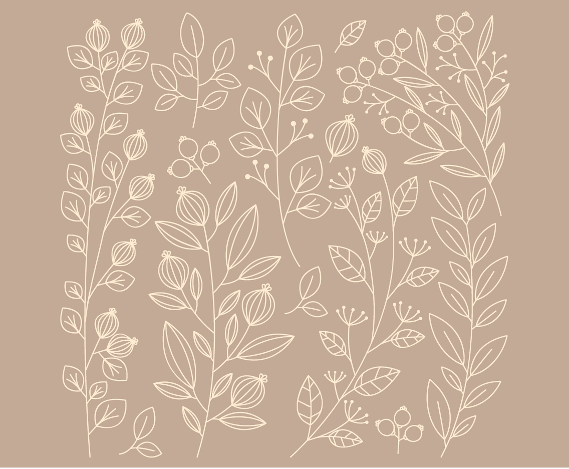 Vector Linear Floral Elements