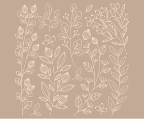 Vector Linear Floral Elements