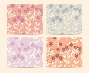 Vector Floral Rosehip Patterns