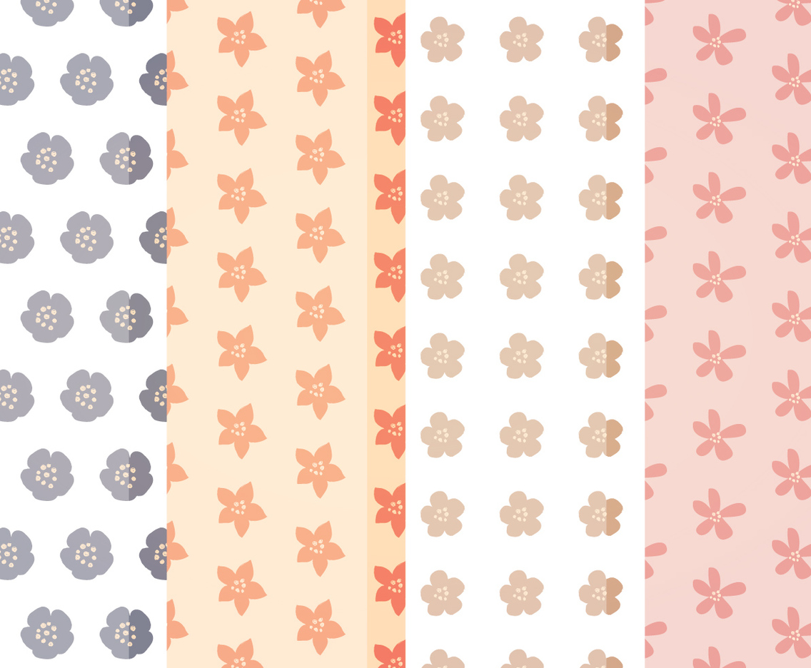 Vector Cute Floral Patterns