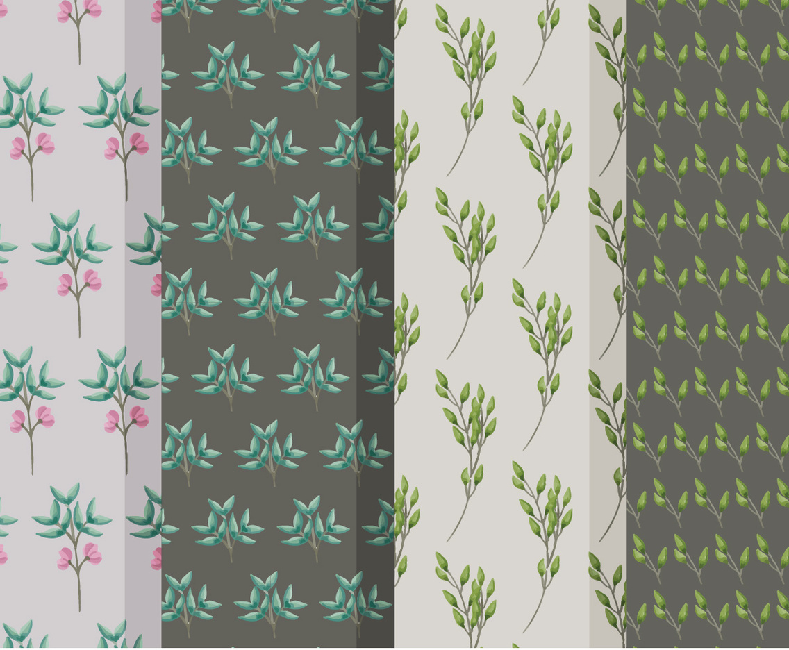 Beautiful Branch Vector Patterns