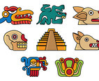 Set Of Quetzalcoatl Icons