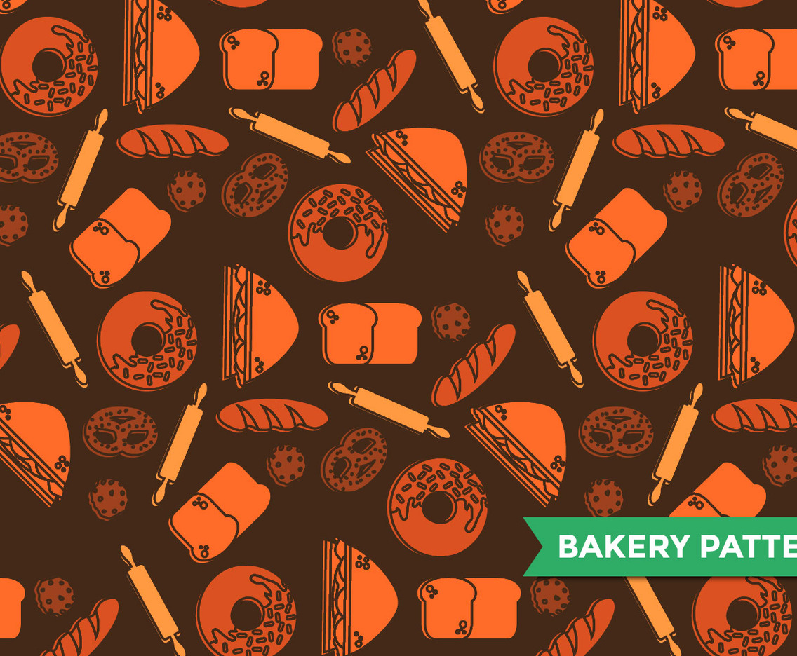 Bagel Bakery Pattern Vector