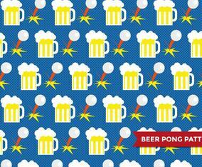 Beer Pong Patter Vector