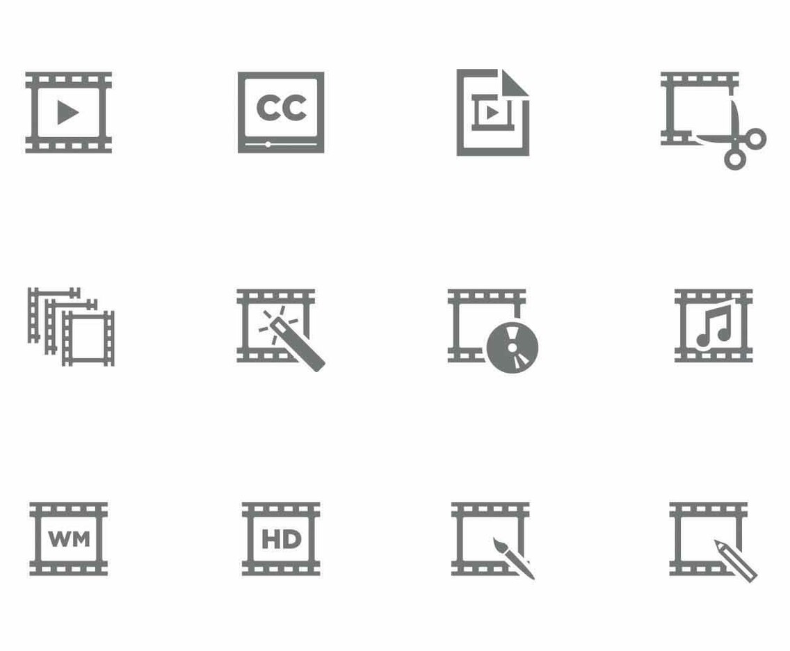 Vector Video Editing Icon