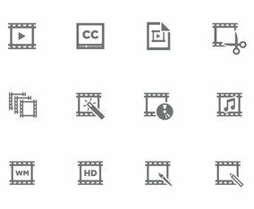 Vector Video Editing Icon