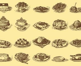 Vintage Delicious Dishes